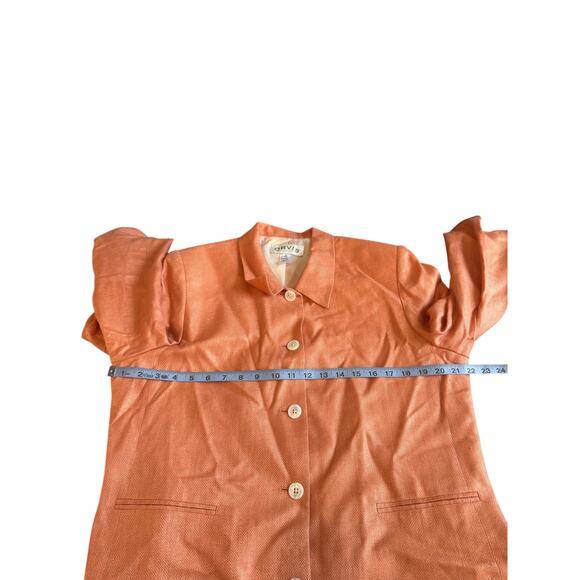 Orvis Blazer Women's Peach Plus Silk Office Work Career Business Classy Size 16 - Picture 10 of 12